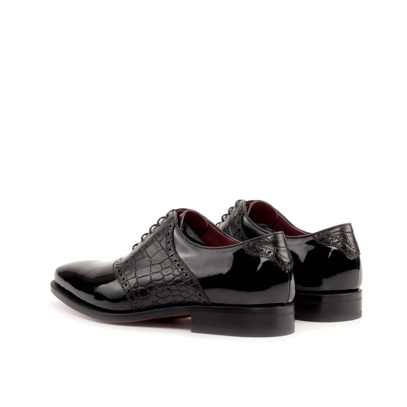 Men's Saddle Shoes Leather Goodyear Welt Black 5204 4- MERRIMIUM