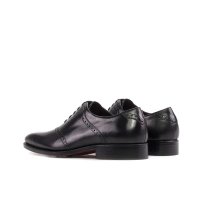 Men's Saddle Shoes Leather Goodyear Welt Black 5696 4- MERRIMIUM