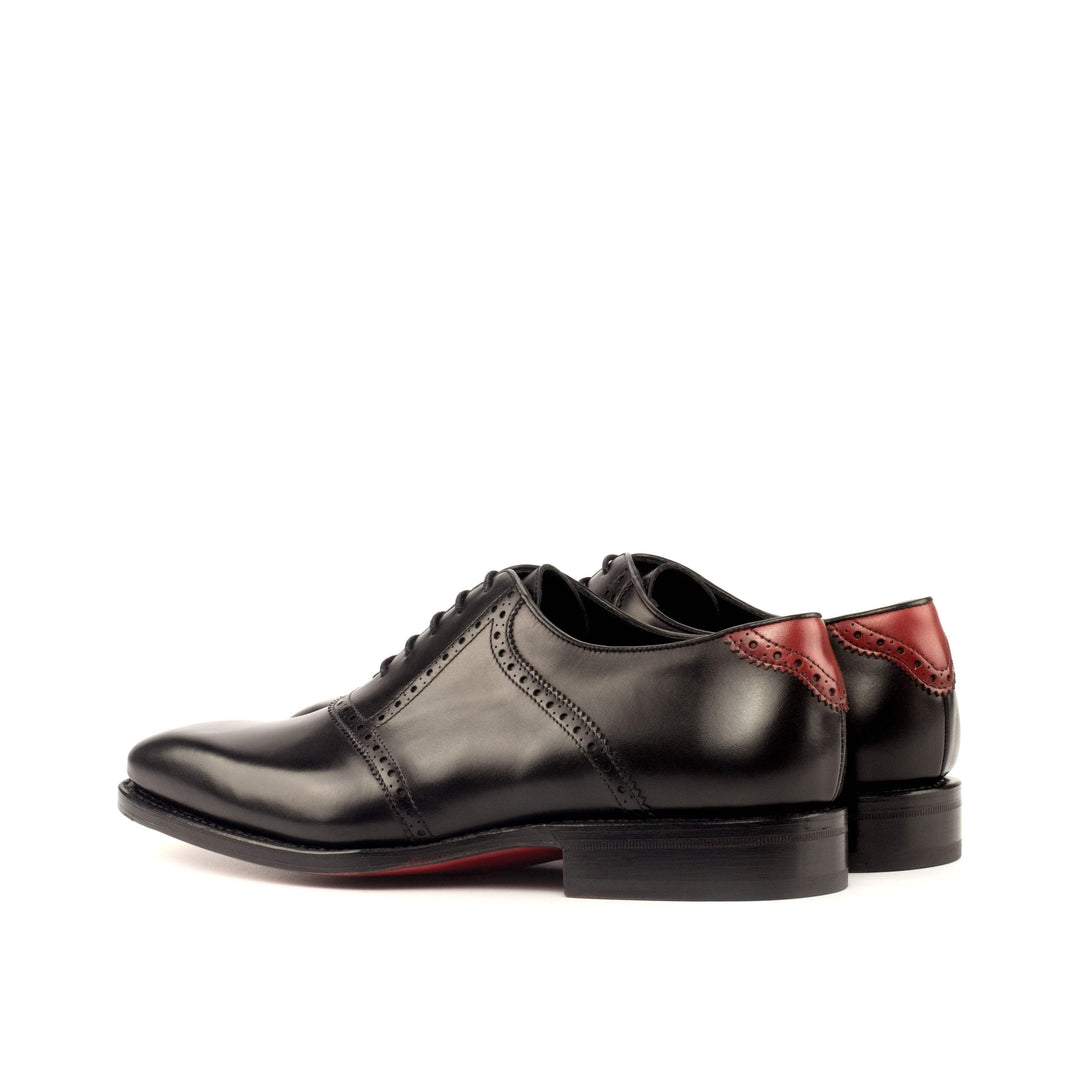 Men's Saddle Shoes Leather Goodyear Welt Black Red 3752 4- MERRIMIUM