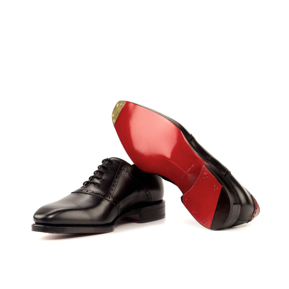 Men's Saddle Shoes Leather Goodyear Welt Black Red 3752 2- MERRIMIUM