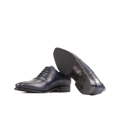 Men's Saddle Shoes Leather Goodyear Welt Blue 5520 3- MERRIMIUM