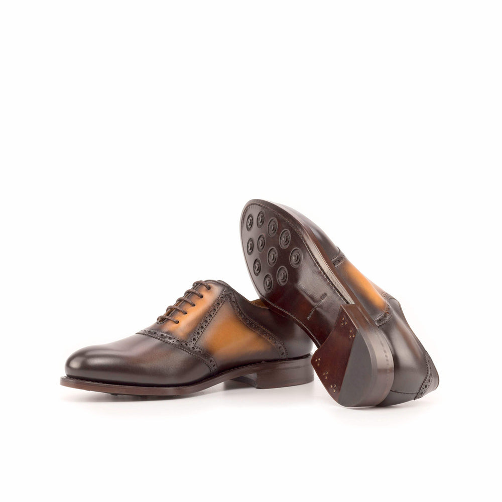 Men's Saddle Shoes Leather Goodyear Welt Brown Dark Brown 4816 2- MERRIMIUM