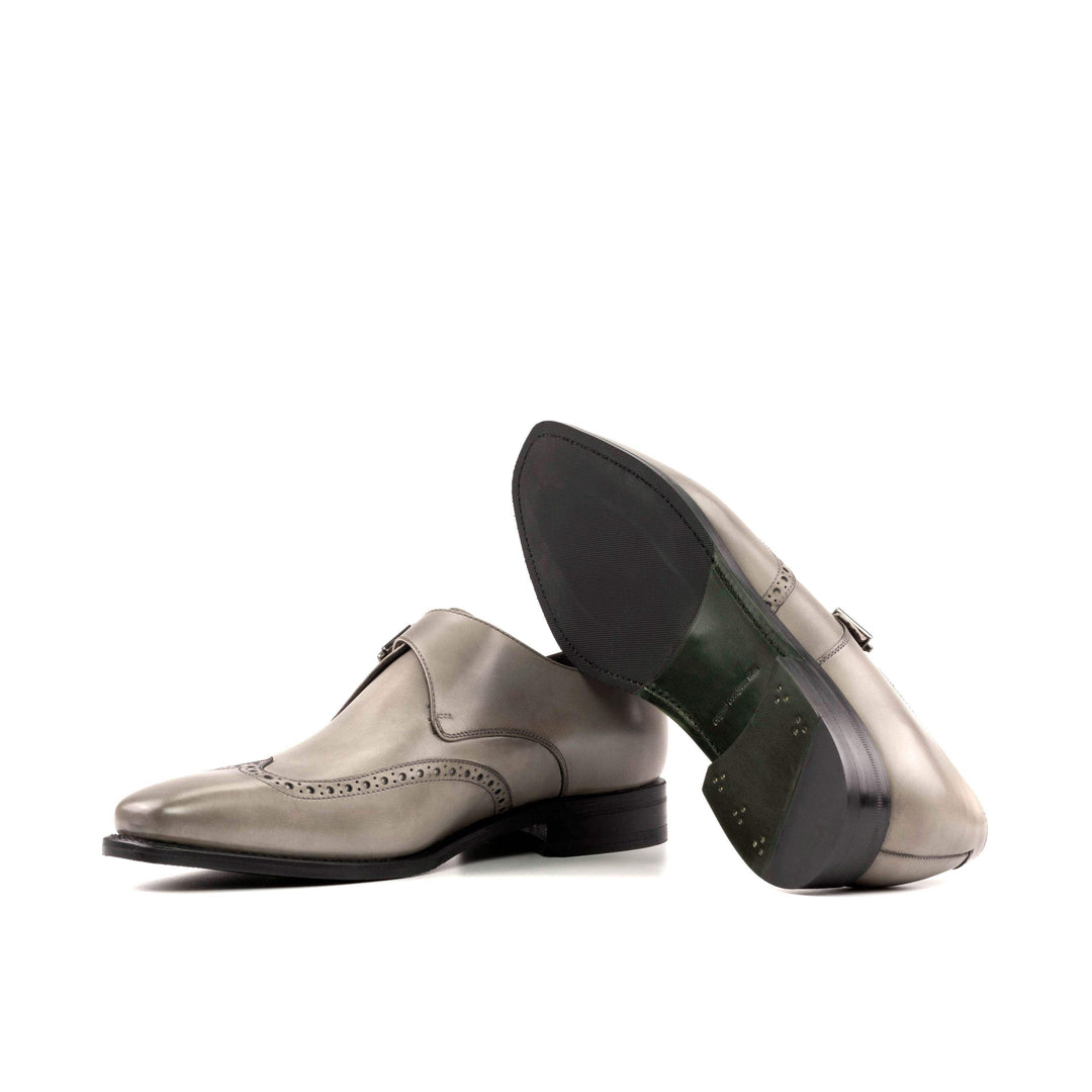 Men's Single Monk Shoes Leather Goodyear Welt 5424 3- MERRIMIUM