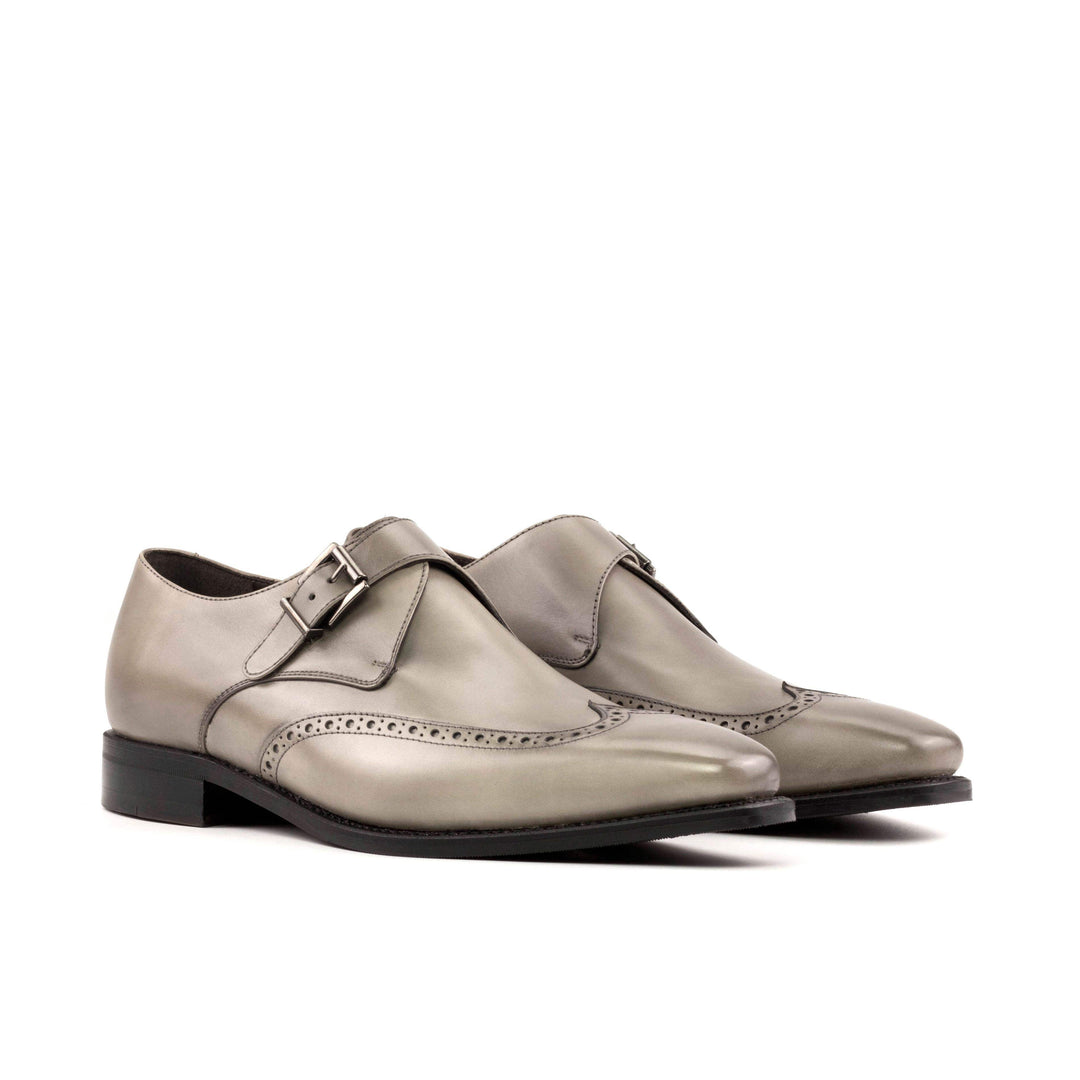 Men's Single Monk Shoes Leather Goodyear Welt 5424 6- MERRIMIUM