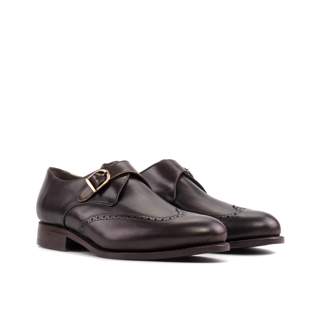 Men's Single Monk Shoes Leather Goodyear Welt 5693 6- MERRIMIUM