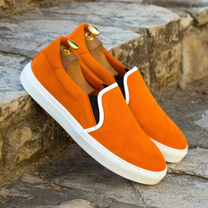 Men's Slip On Shoes Leather Orange 4151 1- MERRIMIUM--GID-1446-4151