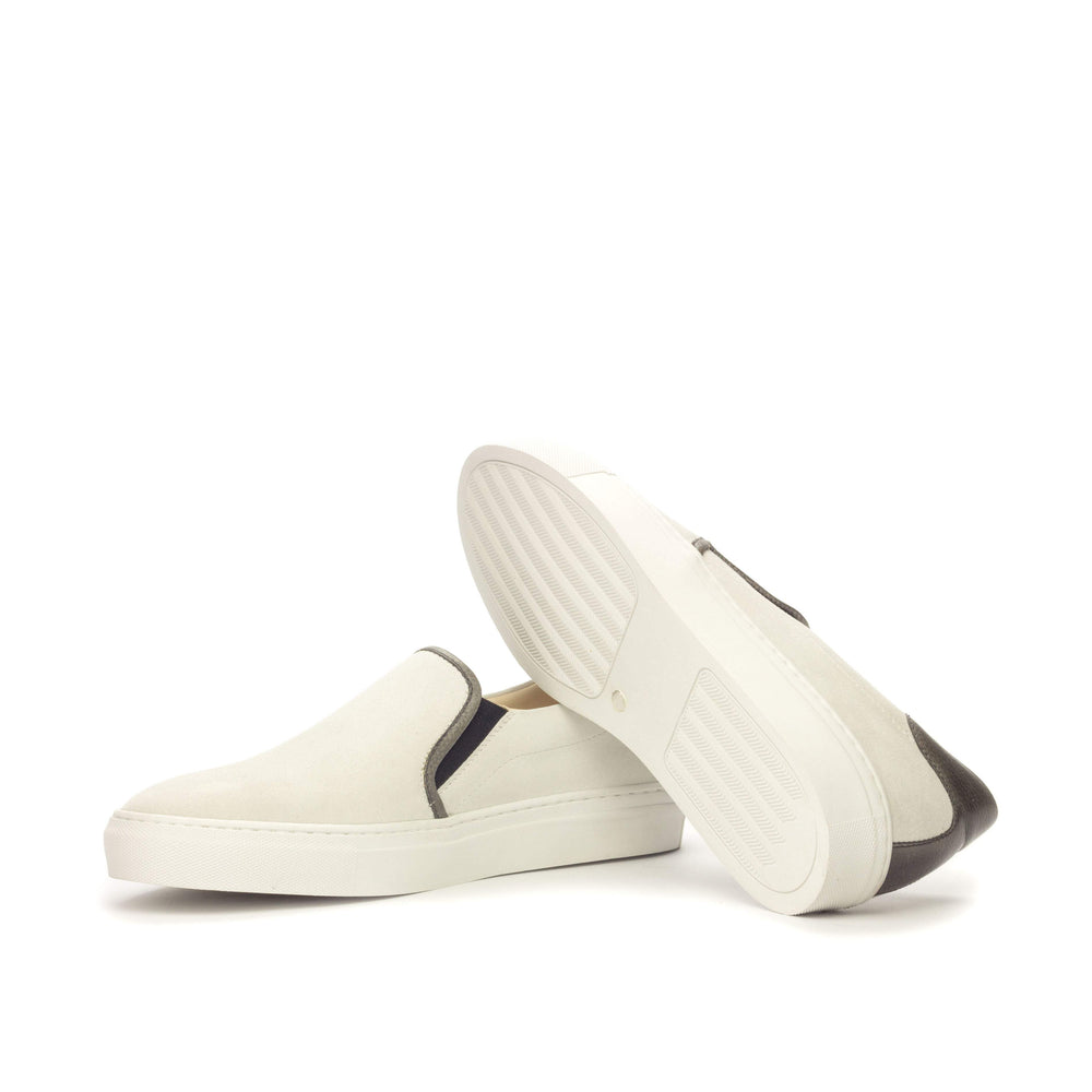 Men's Slip On Shoes Leather White 3411 2- MERRIMIUM