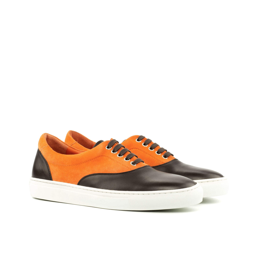 Men's Top Sider Sneakers Leather Orange 3683 4- MERRIMIUM