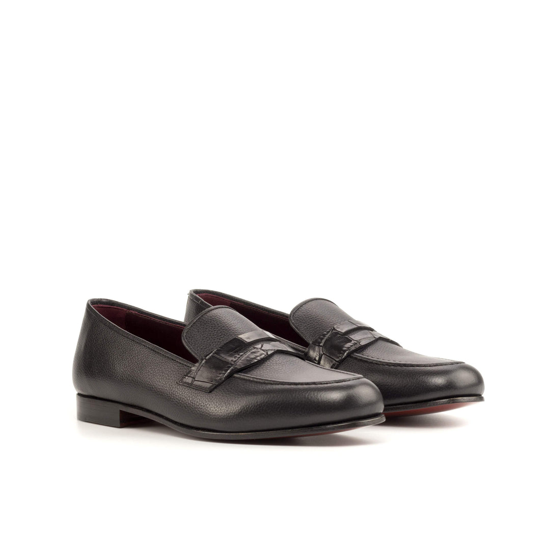 Men's Wellington Slippers Leather Black 4960 3- MERRIMIUM