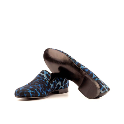 Men's Wellington Slippers Leather Black Blue 4695 2- MERRIMIUM