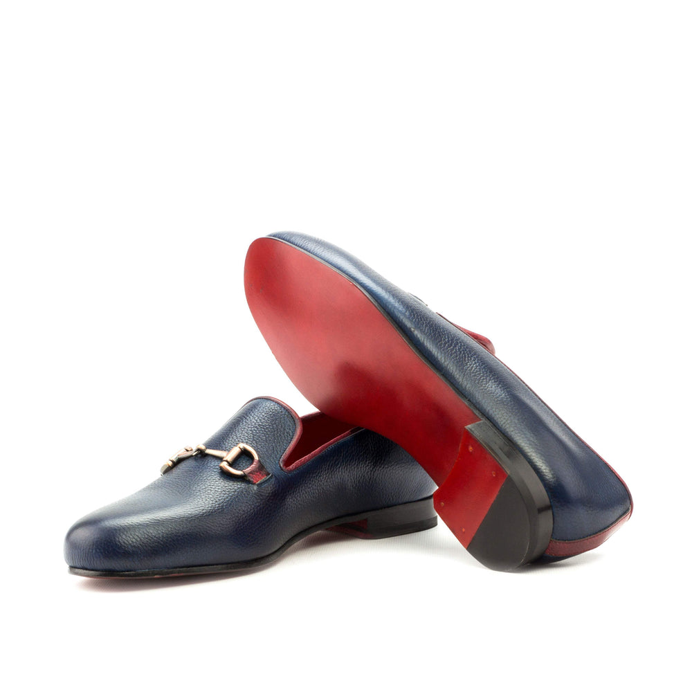 Men's Wellington Slippers Leather Blue Red 3473 2- MERRIMIUM