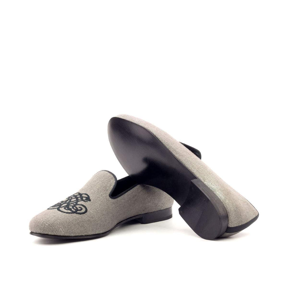 Men's Wellington Slippers Leather Grey Black 2735 2- MERRIMIUM