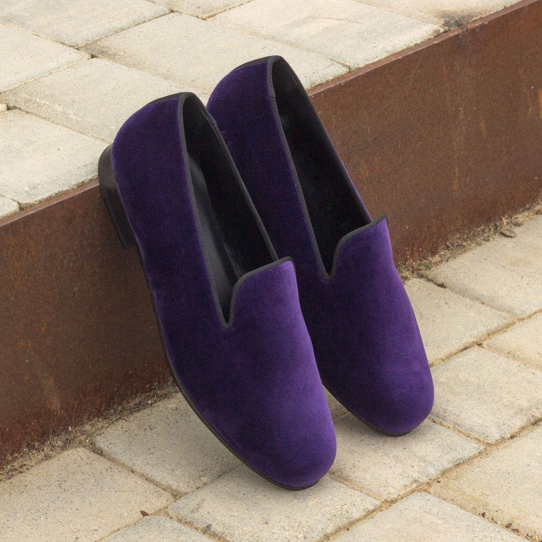 Men's Wellington Slippers Leather Violet Black 2725 1- MERRIMIUM--GID-1386-2725