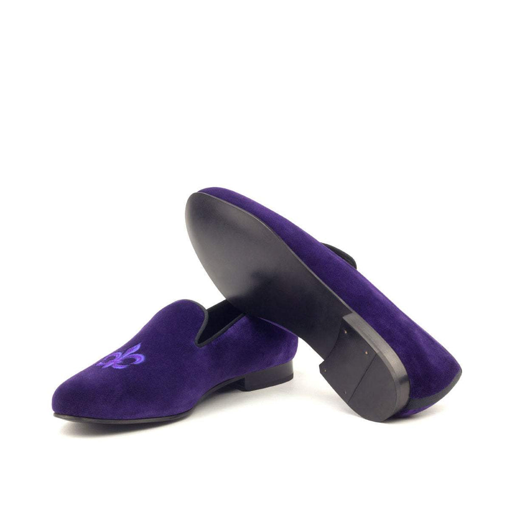 Men's Wellington Slippers Leather Violet Black 2904 2- MERRIMIUM