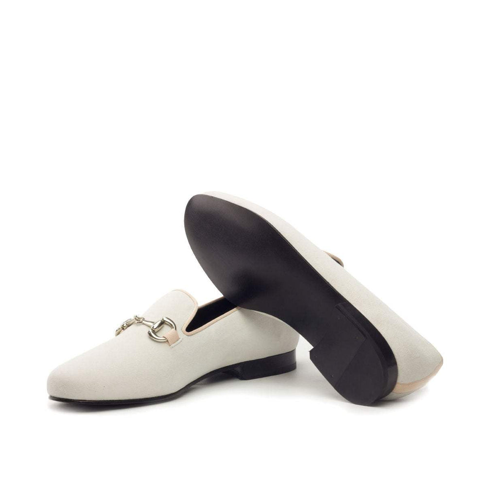 Men's Wellington Slippers Leather White Brown 2829 2- MERRIMIUM