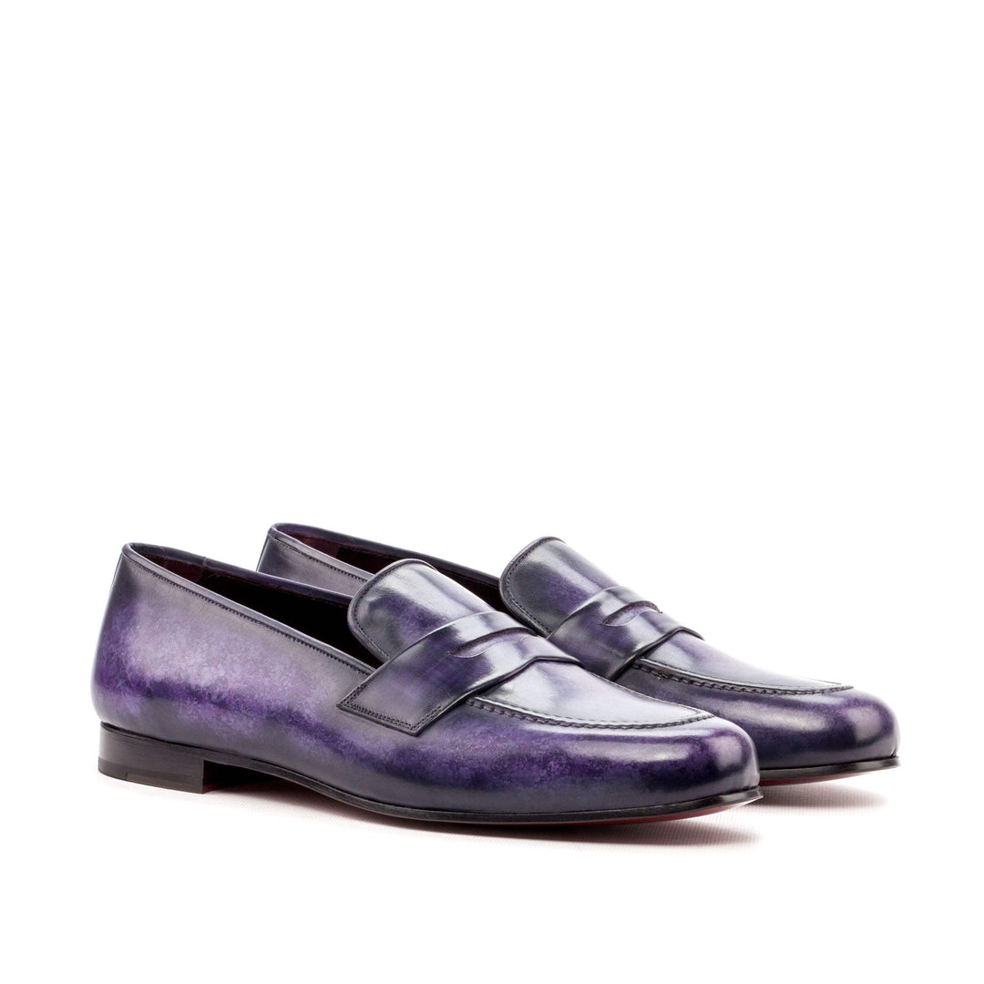 Men's Wellington Slippers Patina Leather Violet 3503 4- MERRIMIUM