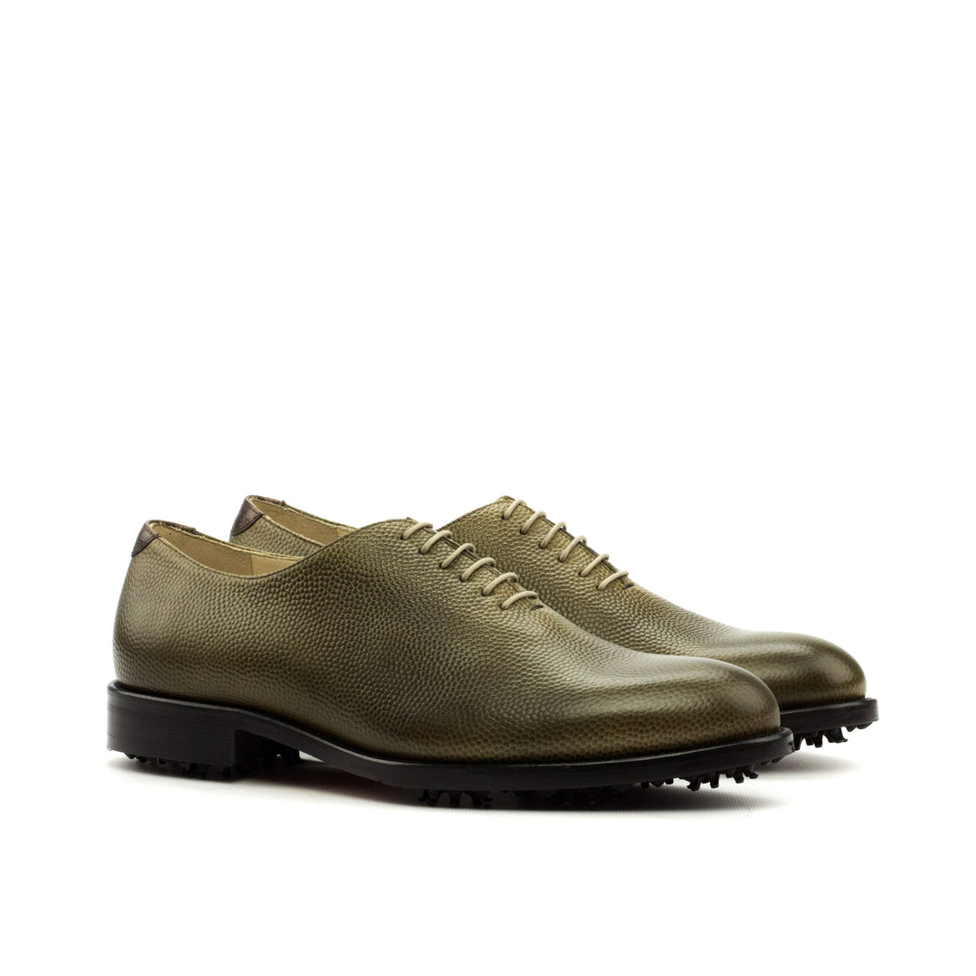 Men's Wholecut Golf Shoes Leather Dark Brown Green 3581 3- MERRIMIUM