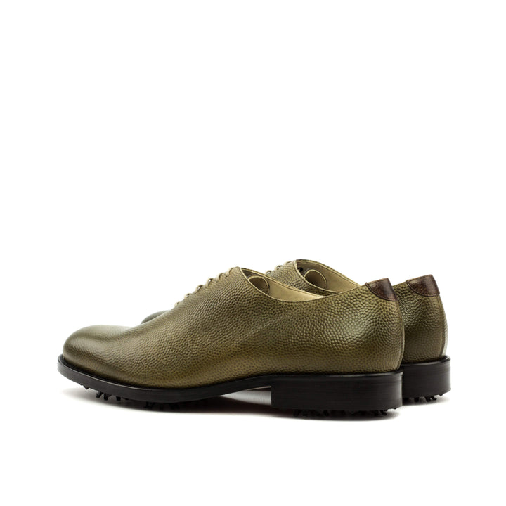 Men's Wholecut Golf Shoes Leather Dark Brown Green 3581 4- MERRIMIUM