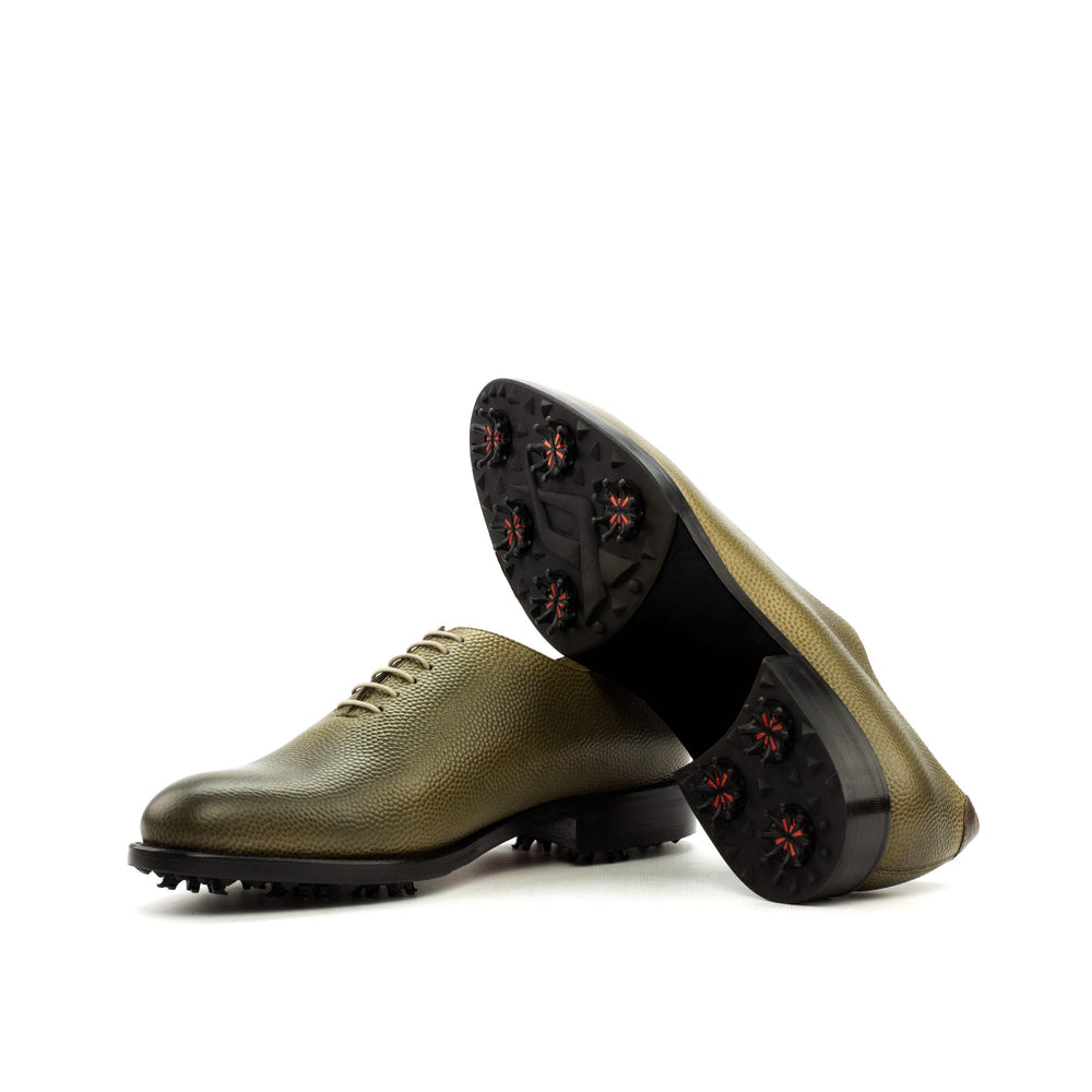 Men's Wholecut Golf Shoes Leather Dark Brown Green 3581 2- MERRIMIUM