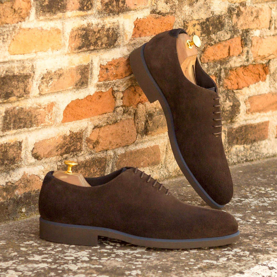 Men's Wholecut Shoes Leather Dark Brown Blue 3081 1- MERRIMIUM--GID-1374-3081
