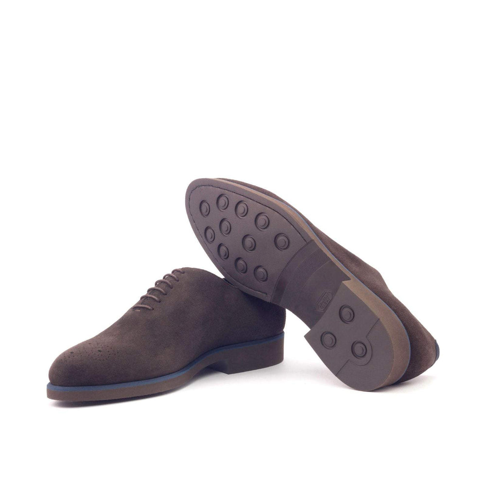 Men's Wholecut Shoes Leather Dark Brown Blue 3081 2- MERRIMIUM