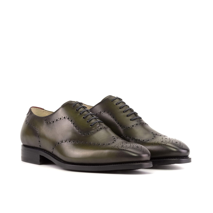 Men's Wholecut Shoes Leather Goodyear Welt Green Burgundy 5686 3- MERRIMIUM