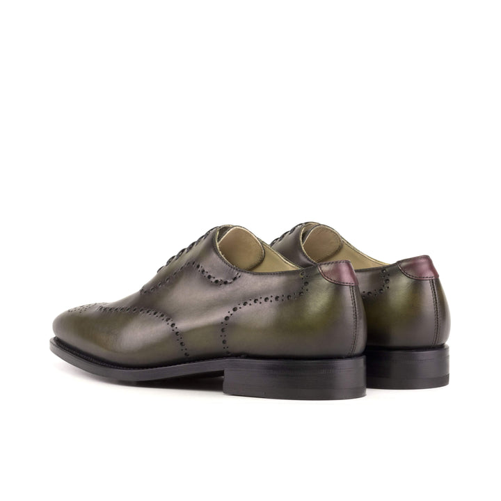 Men's Wholecut Shoes Leather Goodyear Welt Green Burgundy 5686 4- MERRIMIUM