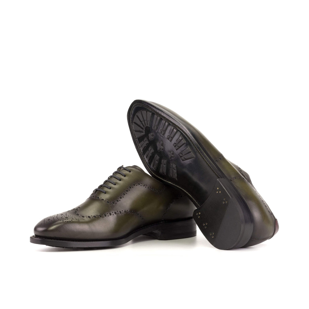 Men's Wholecut Shoes Leather Goodyear Welt Green Burgundy 5686 2- MERRIMIUM