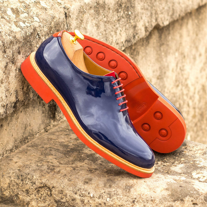 Men's Wholecut Shoes Leather Red Blue 4551 1- MERRIMIUM--GID-1374-4551