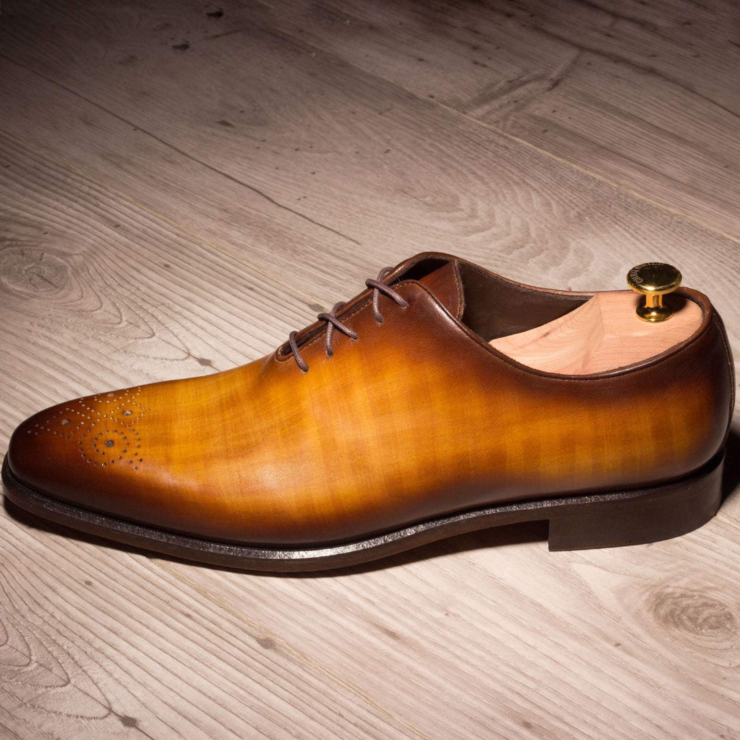 Men's Wholecut Shoes Patina Leather Brown 2562 1- MERRIMIUM--GID-1547-2562