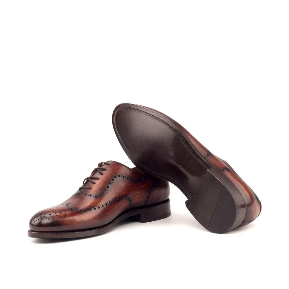 Men's Wholecut Shoes Patina Leather Brown 2838 2- MERRIMIUM