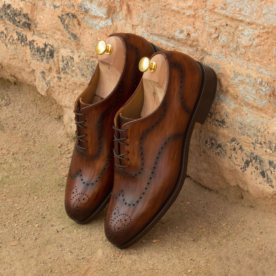 Men's Wholecut Shoes Patina Leather Brown 2838 1- MERRIMIUM--GID-1547-2838