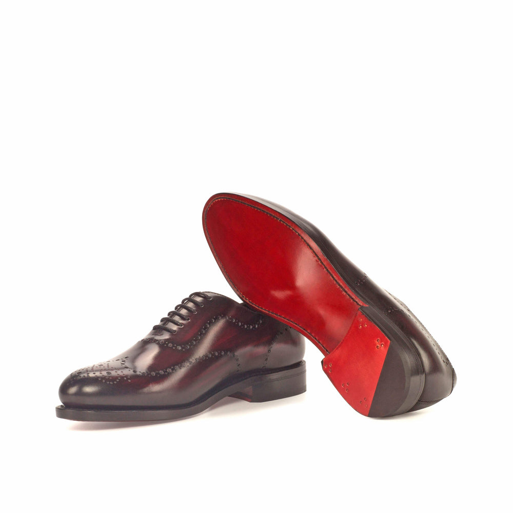 Men's Wholecut Shoes Patina Leather Goodyear Welt Black Burgundy 3693 2- MERRIMIUM
