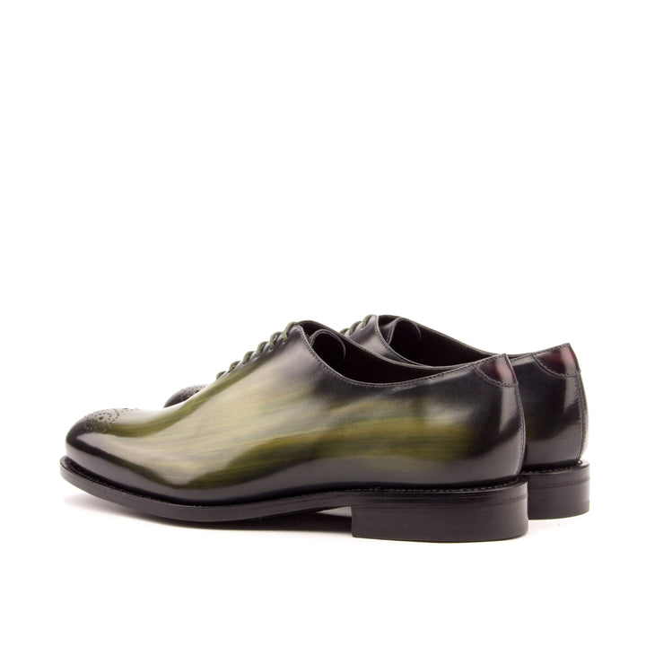 Men's Wholecut Shoes Patina Leather Goodyear Welt Burgundy Green 3468 4- MERRIMIUM