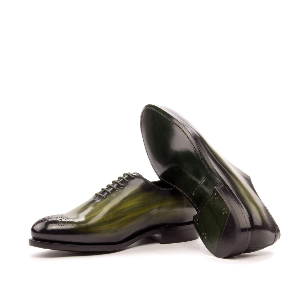 Men's Wholecut Shoes Patina Leather Goodyear Welt Burgundy Green 3468 2- MERRIMIUM