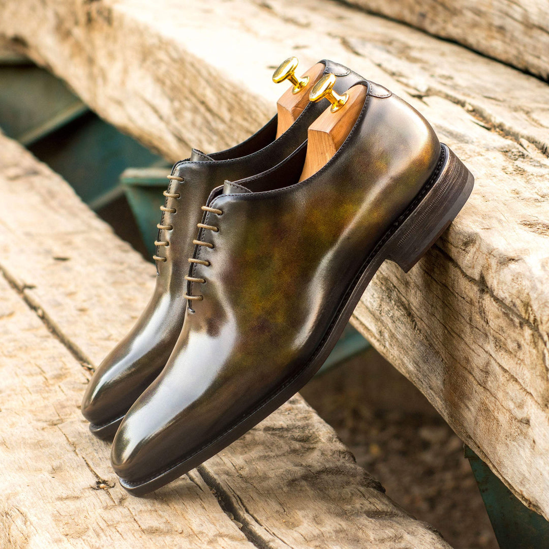 Men's Wholecut Shoes Patina Leather Goodyear Welt Green 4419 1- MERRIMIUM--GID-2577-4419