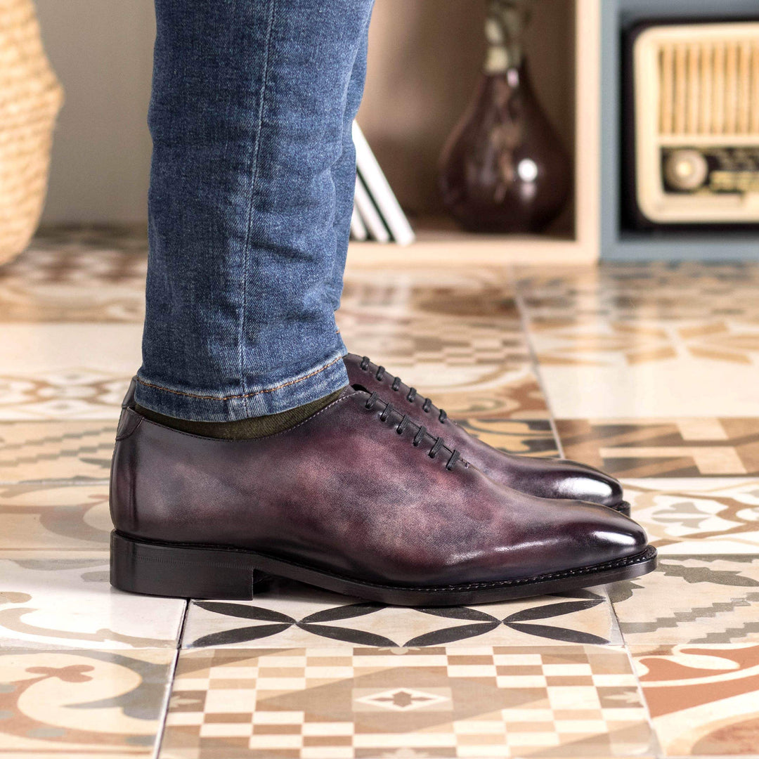 Men's Wholecut Shoes Patina Leather Goodyear Welt Violet 5537 1- MERRIMIUM--GID-4263-5537