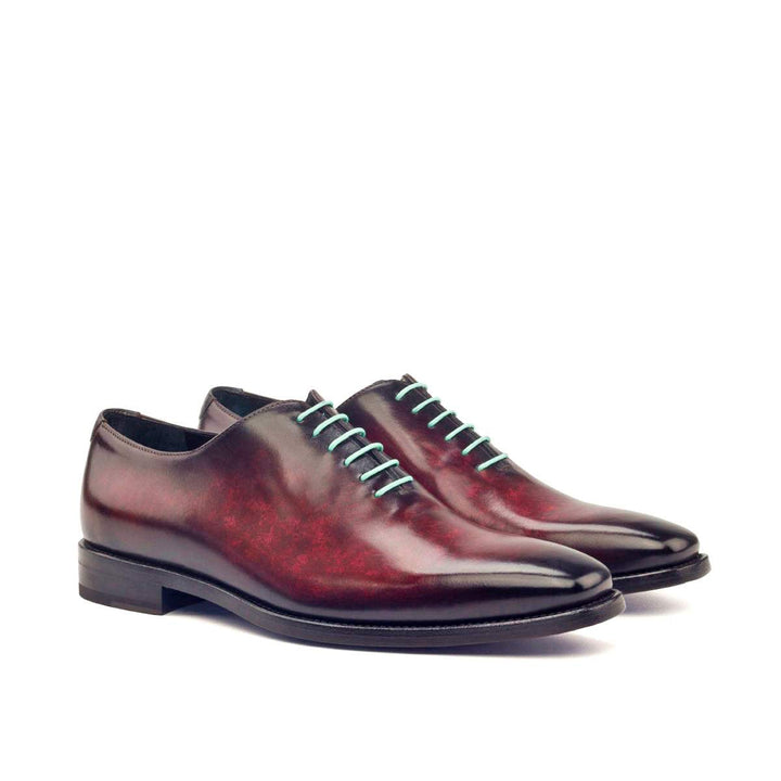 Men's Wholecut Shoes Patina Leather Grey Burgundy 2811 3- MERRIMIUM