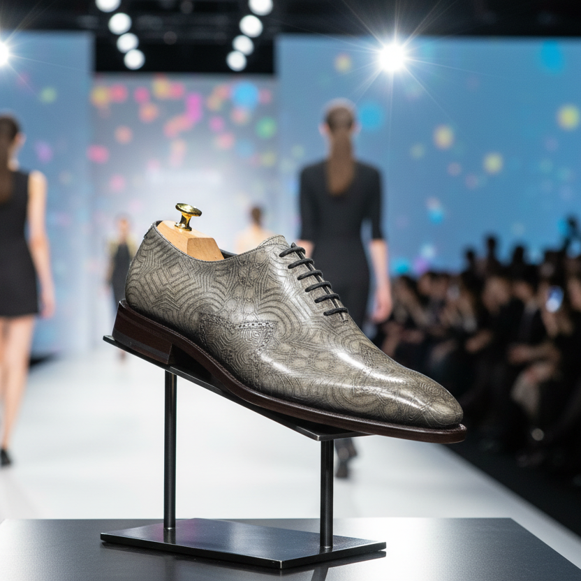 Men's Chain Ash Patina Marble Wholecut Goodyear Welt Shoes Limited Edition