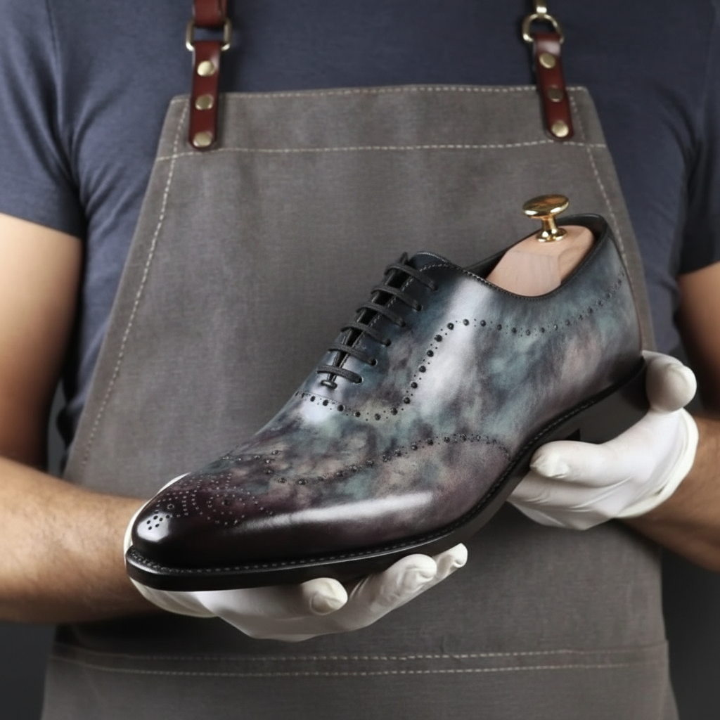 Men's Cygnus Cezanne Patina Wholecut Goodyear Welt Shoes Limited Edition