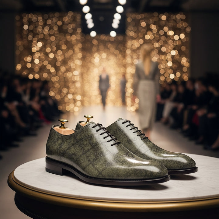 Men's Cartography Grey Marble Patina Wholecut Goodyear Welt Shoes Limited Edition-MERRIMIUM shoes