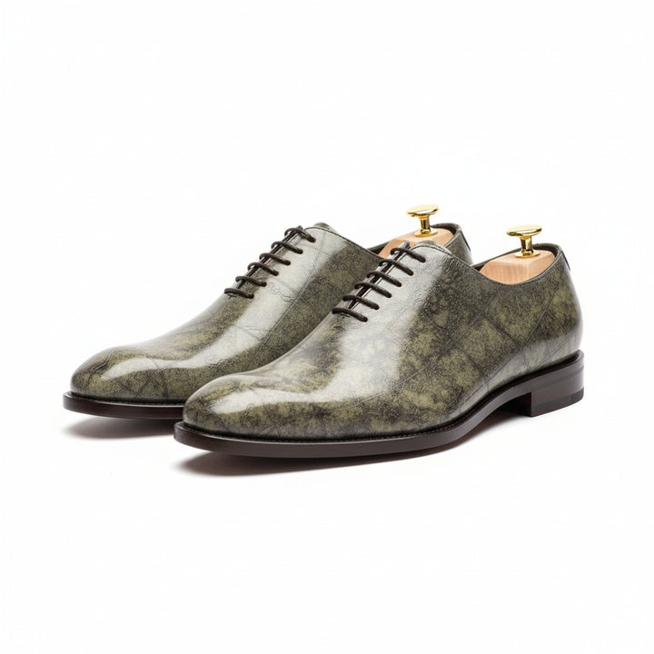 Men's Cartography Grey Marble Patina Wholecut Goodyear Welt Shoes Limited Edition