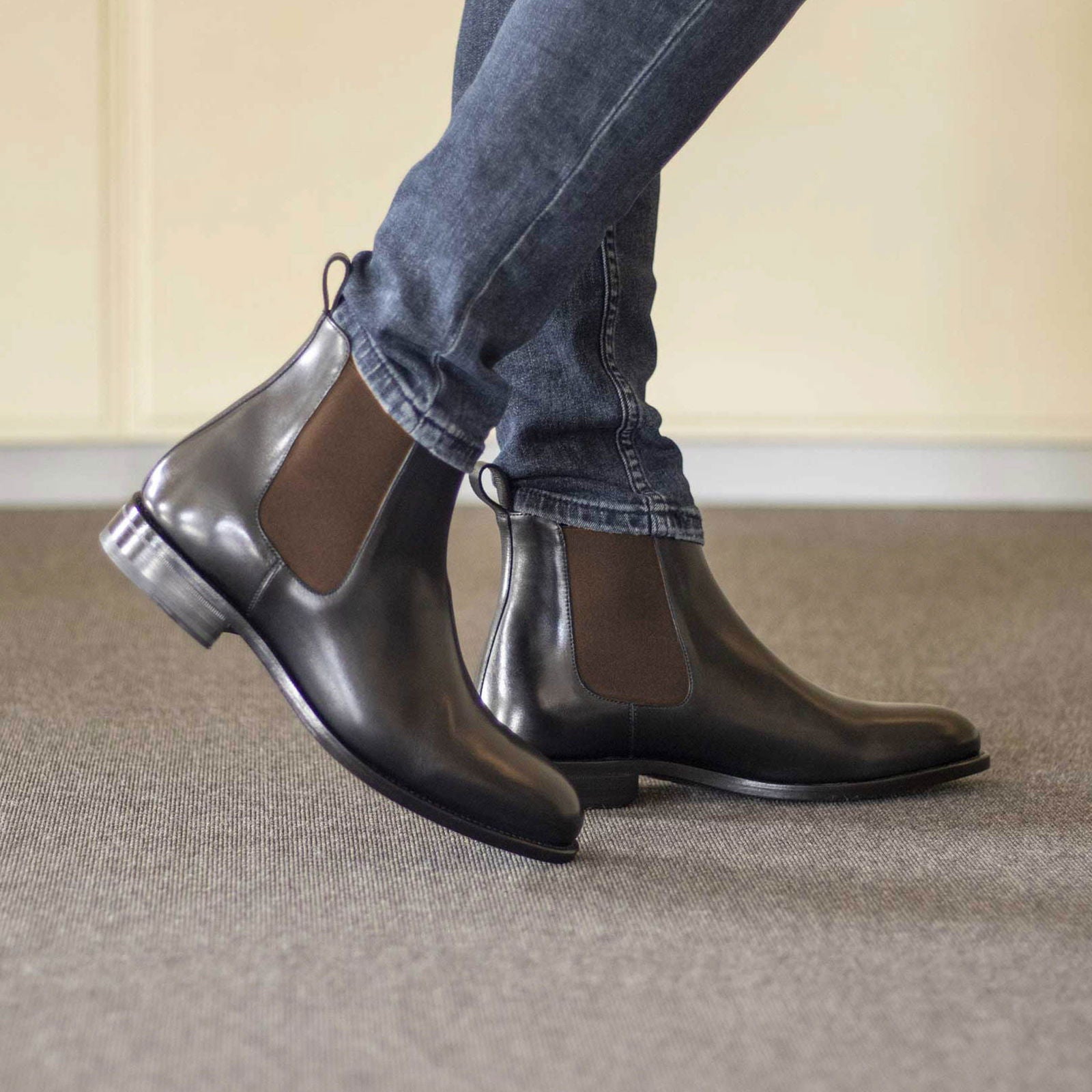 Chelsea Plus Size Men's Chelsea Boots Classic Leather Wide Plus Size 6007 – MERRIMIUM