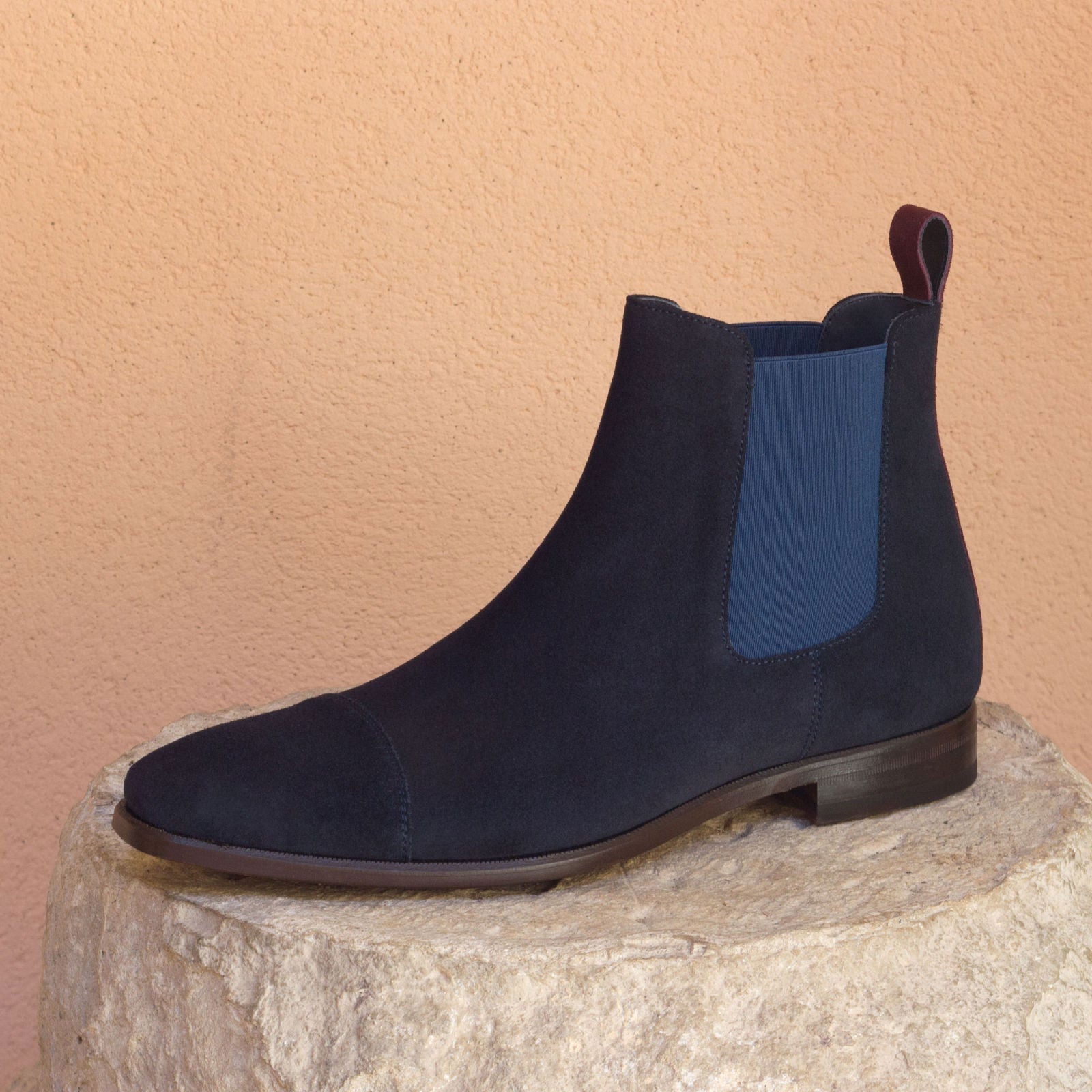 Men's Chelsea Boots Classic Leather Wide Plus Size Blue Burgundy 2895 ...