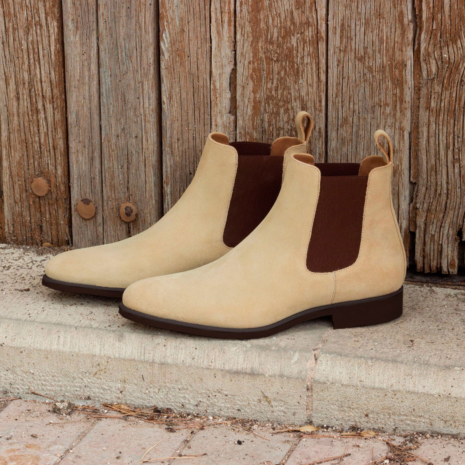 Chelsea Plus Size Men's Chelsea Boots Classic Leather Wide Plus Size Brown 2559 – MERRIMIUM