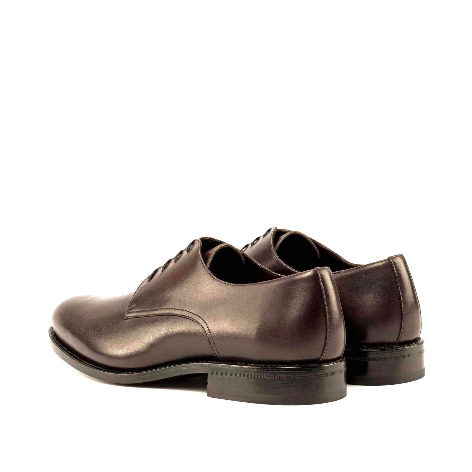 Men's Derby Leather Shoes Goodyear Welt Wide Plus Size Dark Brown