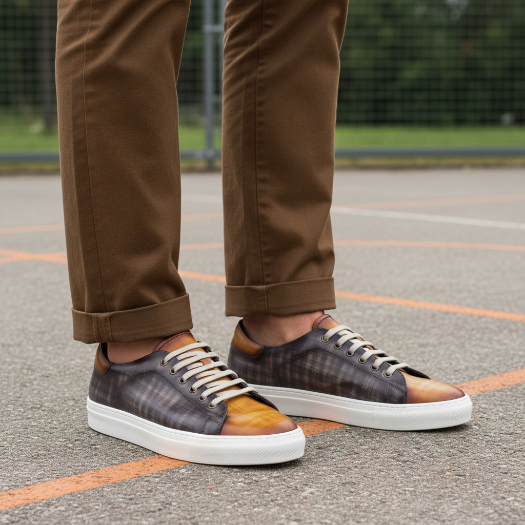 Men's Trainers Patina Wide Plus Size brown
