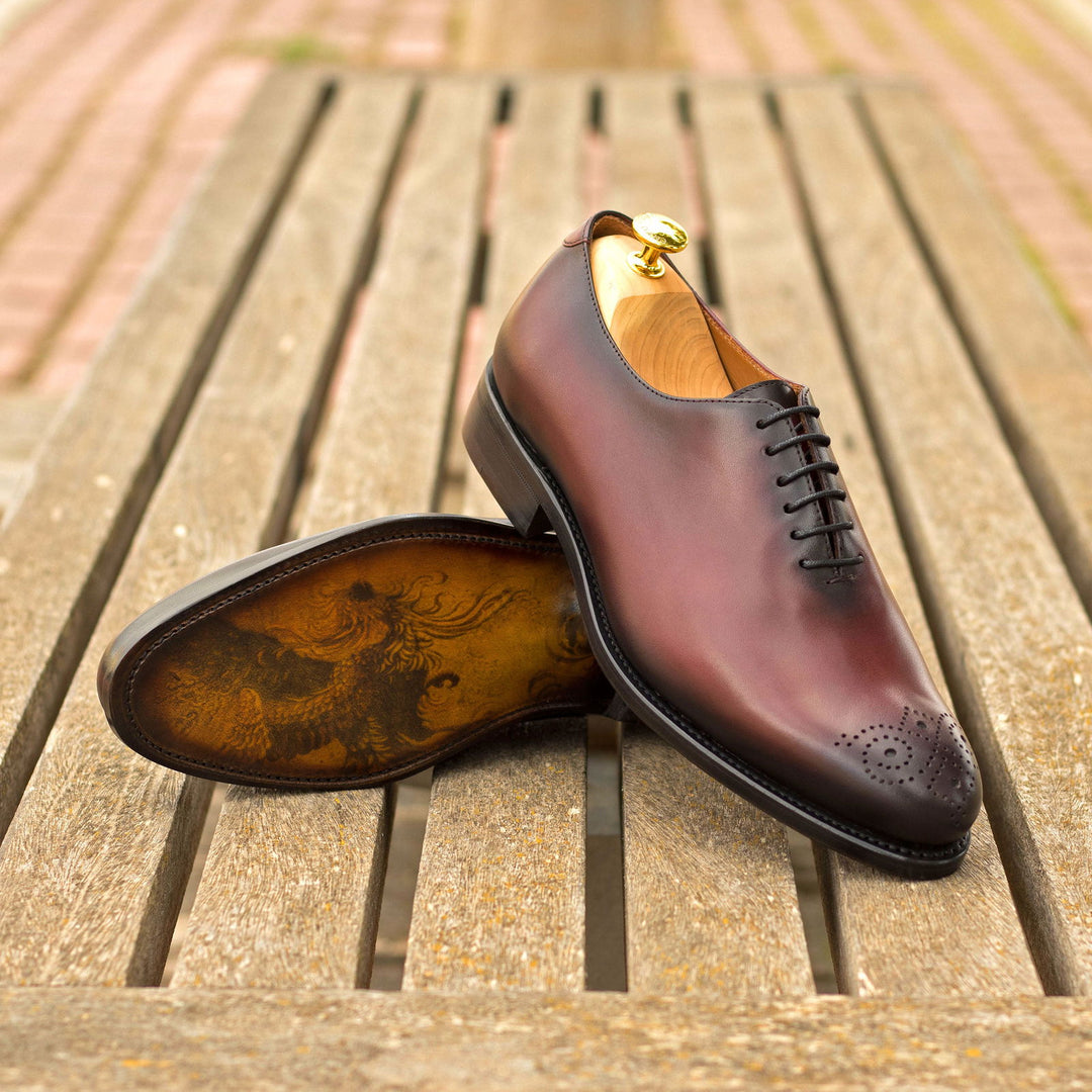 Men's Wholecut Leather Shoes Goodyear Welt Wide Plus Size Burgundy 5239 44EU / EE=D+9mm Men's Wholecut Leather Shoes Goodyear Welt Wide Plus Size Burgundy 5239 44EU / EE=D+9mm
