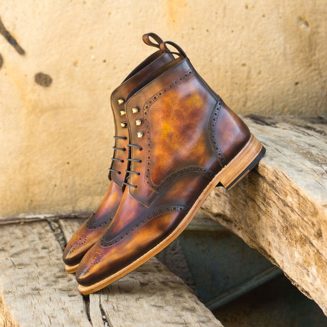 Military Brogue-Patina, Burgundy 1-MERRIMIUM-WS