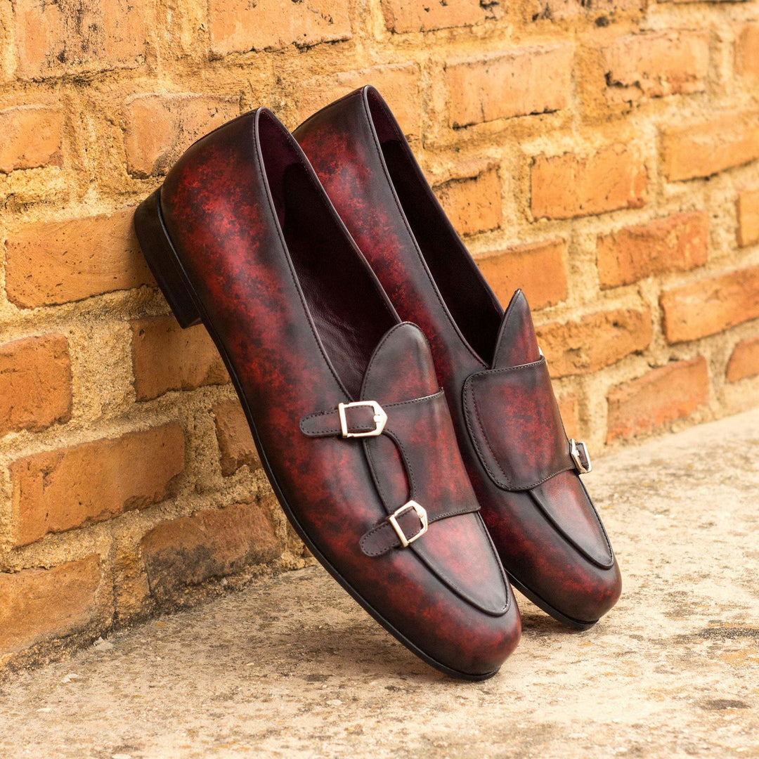 Monk Slipper-Patina, Burgundy 1-MERRIMIUM-WS